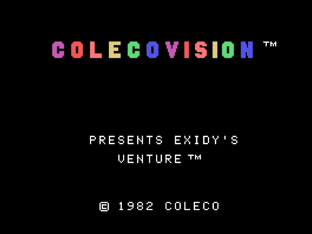 Title Screen of Venture for Colecovision